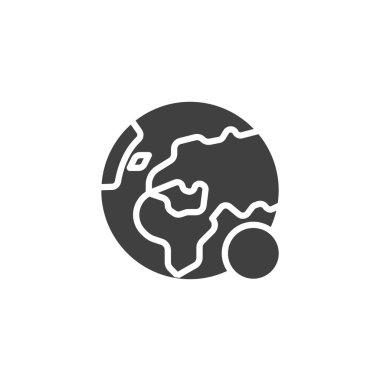 Dünya küresi bildirim vektör simgesi