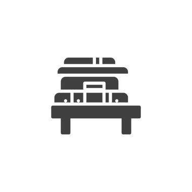 Yığılmış kitap vektör simgesi ile kitaplık