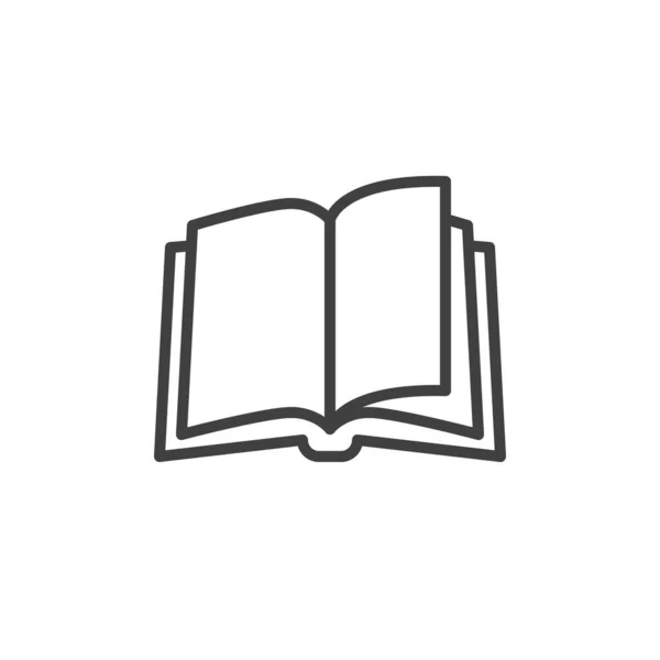 Abrir páginas de livro ícone de linha — Vetor de Stock