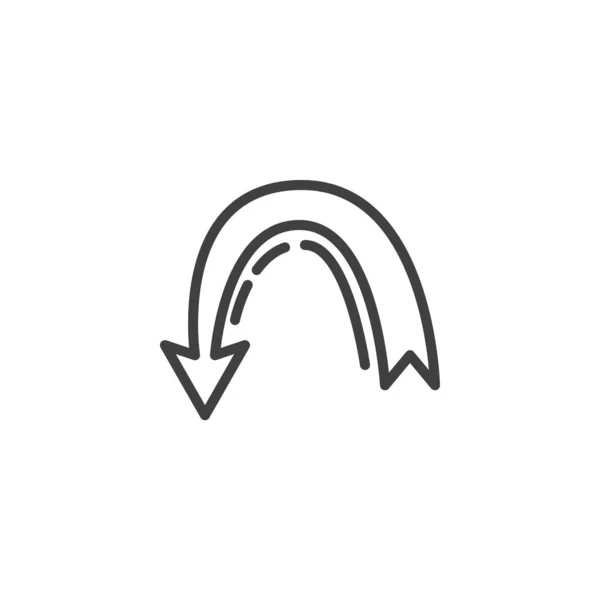 Ikon för returpillinje — Stock vektor