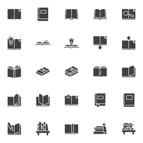 Книги векторные иконки — стоковый вектор