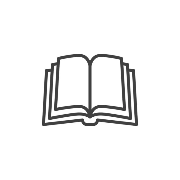 Regelpictogram voor boek pagina's — Stockvector