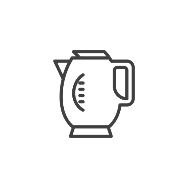 Electric kettle line icon — Stock Vector