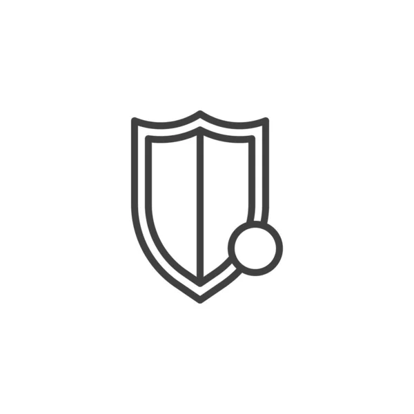 Icono de línea de notificación de protección de escudo — Archivo Imágenes Vectoriales