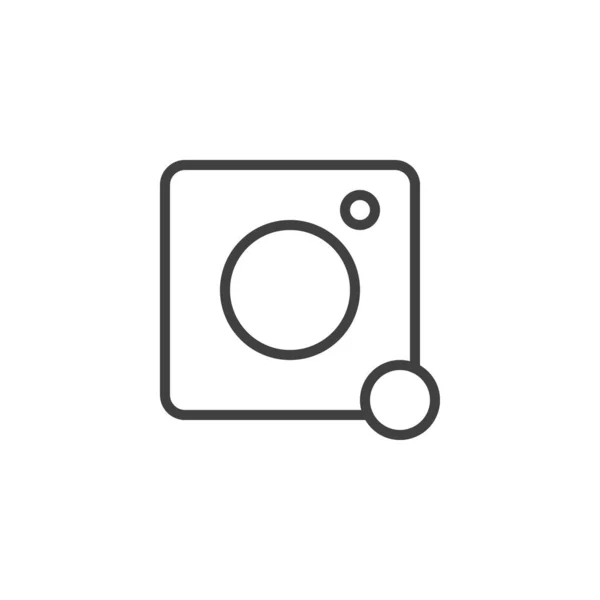 Ikona oznamovací čáry pro fotofotoaparát — Stockový vektor
