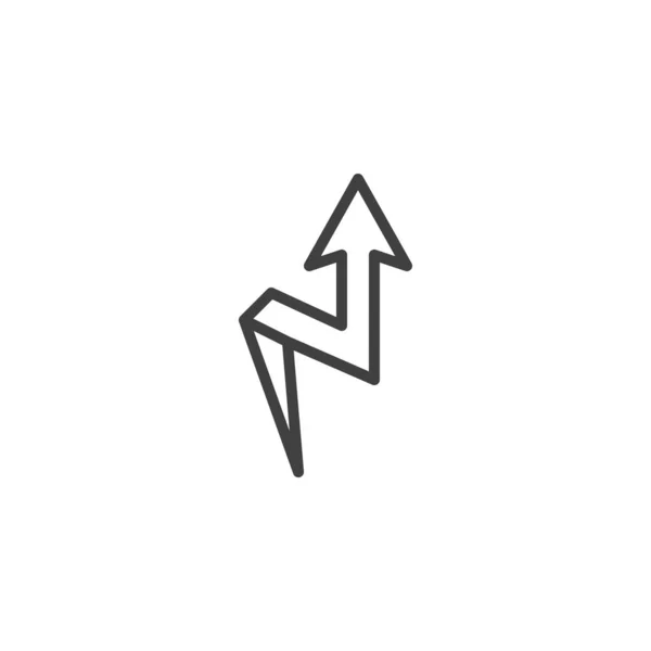 Gekrümmtes Pfeil-nach-oben-Symbol — Stockvektor