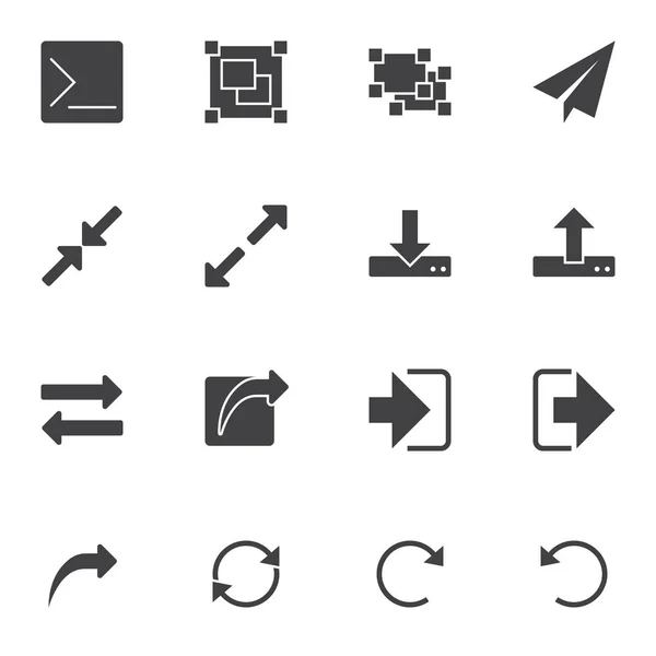 Elementos básicos de interfaz de usuario vector iconos conjunto — Archivo Imágenes Vectoriales