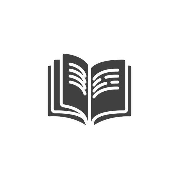 Páginas del libro con icono de vector de texto — Vector de stock