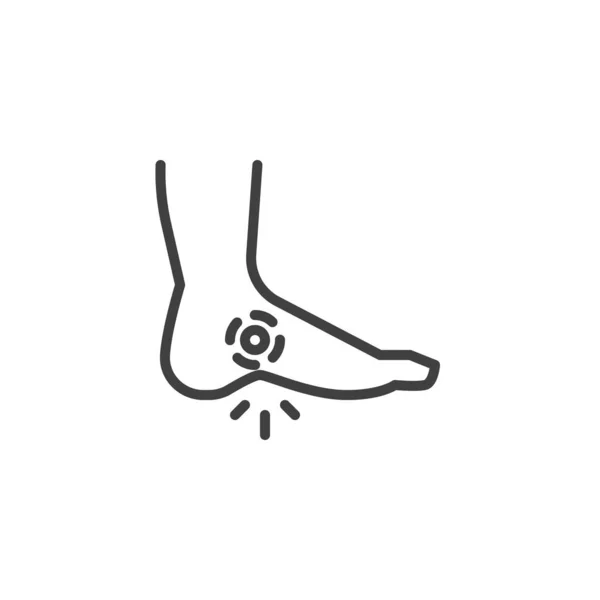 Ikona čáry bolesti nohou — Stockový vektor