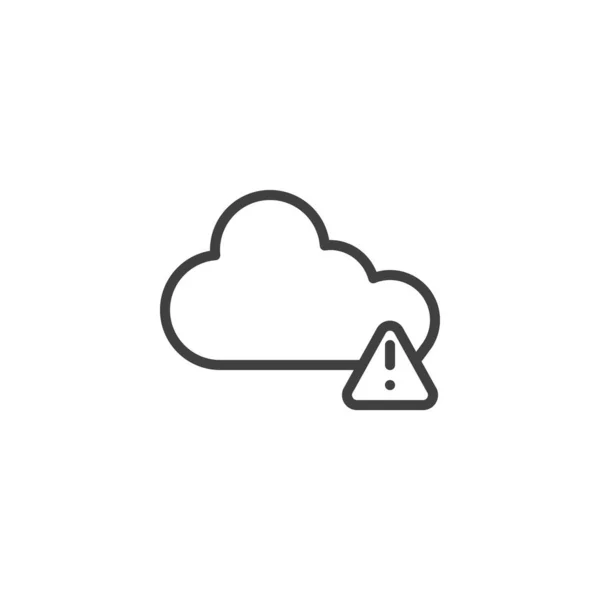 Pictogram regel voor Cloud waarschuwingsmeldingen — Stockvector