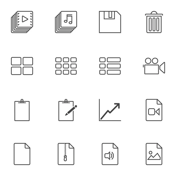 Elementos de interfaz de usuario vector iconos conjunto — Archivo Imágenes Vectoriales