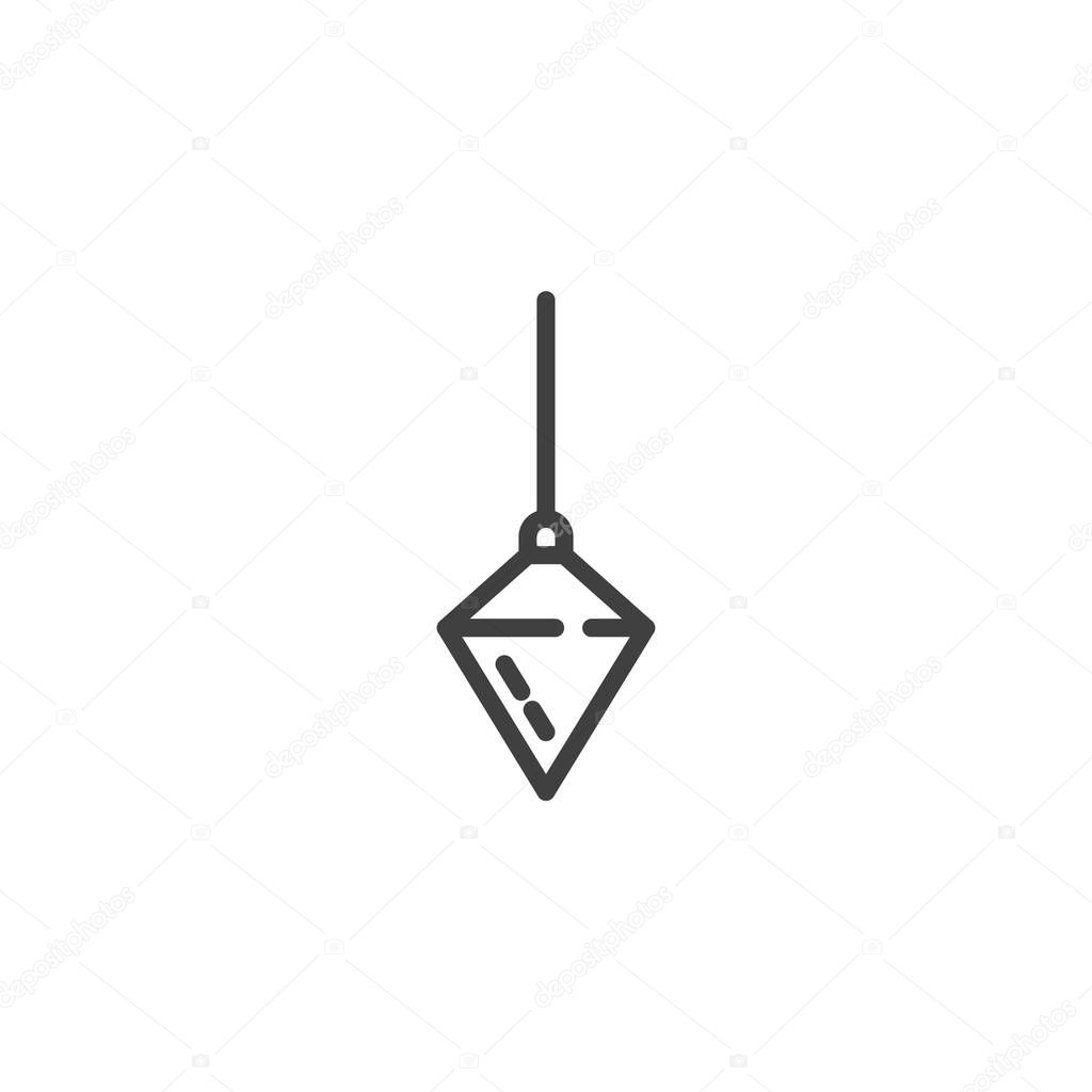 Vertical plummet line icon