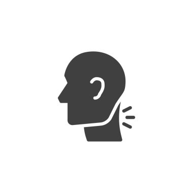 Servikal omurga ağrısı vektör simgesi