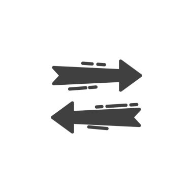 İki yan ok vektör simgesi