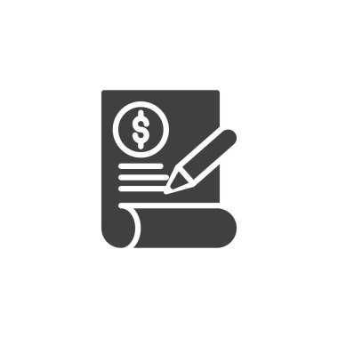 Finansal sözleşme vektör simgesi