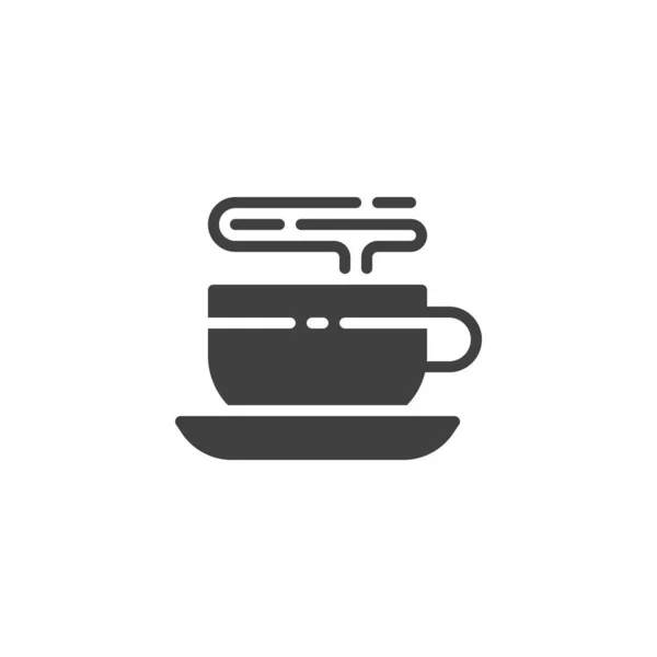 Tasse de café chaud vecteur icône — Image vectorielle
