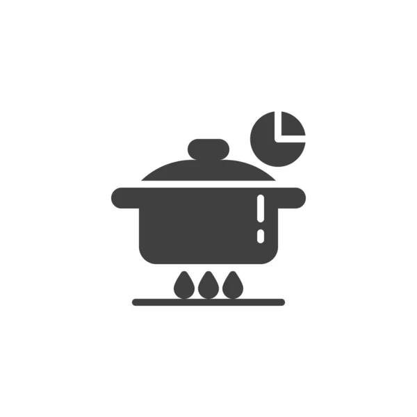 Časový postup vaření-ikona vektoru — Stockový vektor