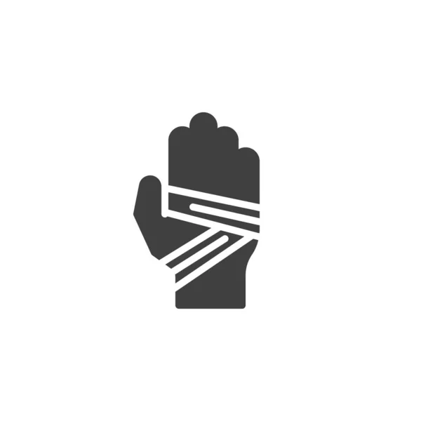 Bandaged hand vector icon — Stock Vector