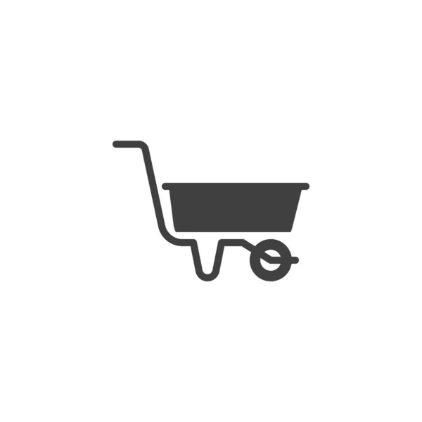 Wheelbarrow cart vector icon — Stock Vector