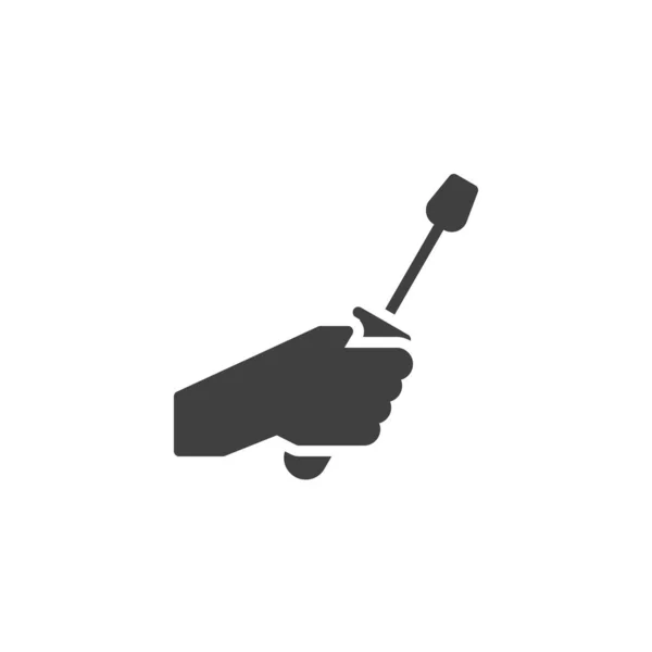 Hand with screwdriver vector icon — Stock Vector