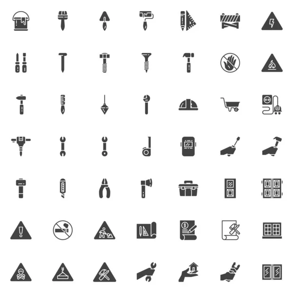 Constructie vector pictogrammen ingesteld — Stockvector