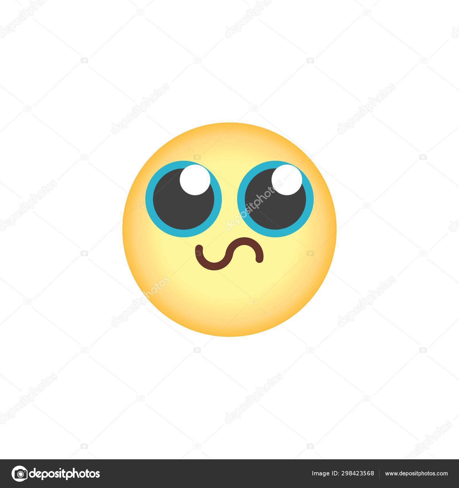 Emoticono de cara frustrada icono plano Vector de stock #298423568 de  ©avicons, image size:1600x1700