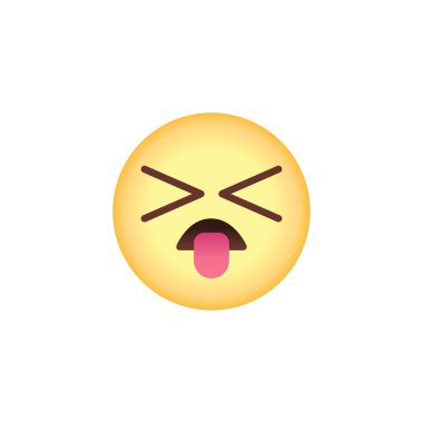 Dil ifade düz simgesi ile Şaşı Yüz