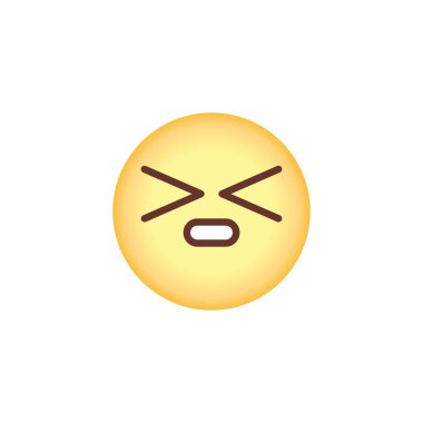 Azimli Yüz ifadesi düz simgesi