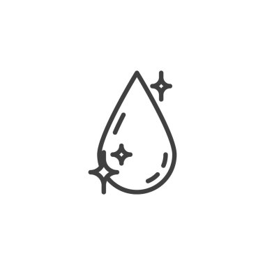 Parlak su damla çizgisi simgesi