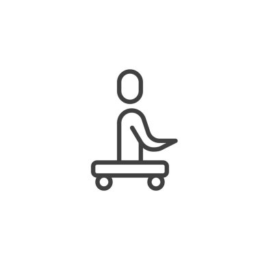 Amputated bacak adam çizgi simgesi