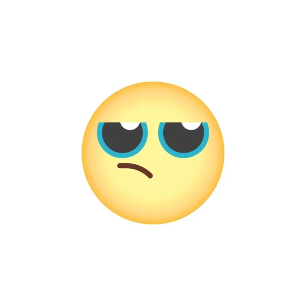 Annoyed emoticon flat icon — Stock Vector