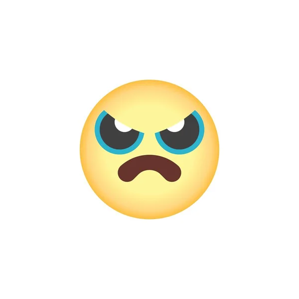 Persevering Face emoticon ícone plano — Vetor de Stock