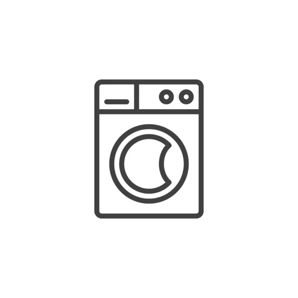 세탁기 라인 아이콘 — 스톡 벡터