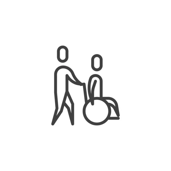 Pictogram voor het vervoer van personen met een handicap — Stockvector