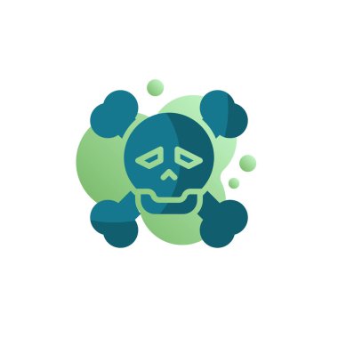 Kafatası ve çapraz kemikler simge vektörü