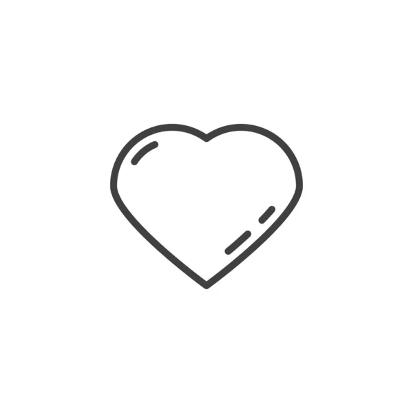 Ícone de linha de coração abstrato —  Vetores de Stock