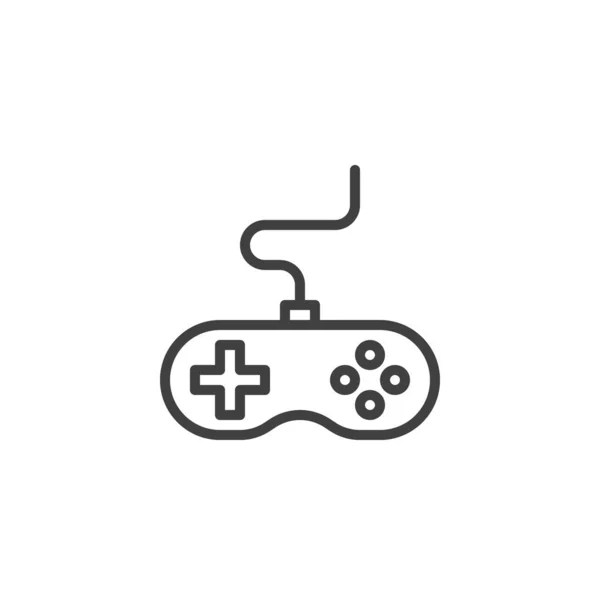 Juego controlador línea icono — Vector de stock