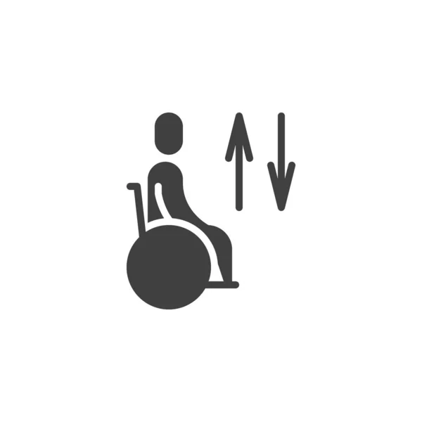 Handicap Elevador sinal vetor ícone — Vetor de Stock