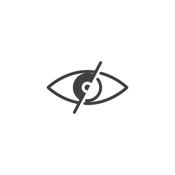 Occhio, icona vettoriale cieca — Vettoriale Stock