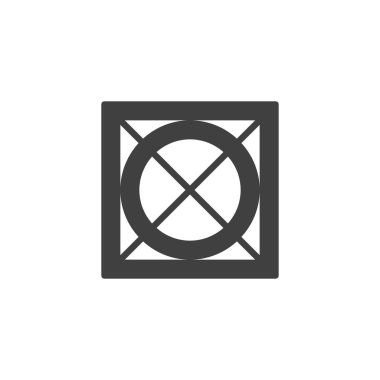 Kuru işaret vektör simgesini yuvarlamayın