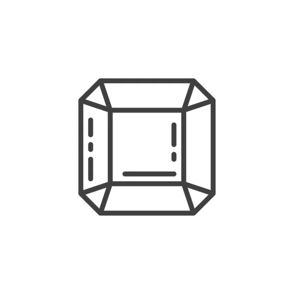 Diamond, gemstone line icon — Stock Vector