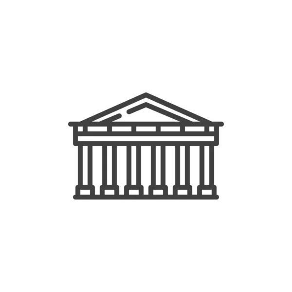 Atene famosa icona linea di riferimento — Vettoriale Stock