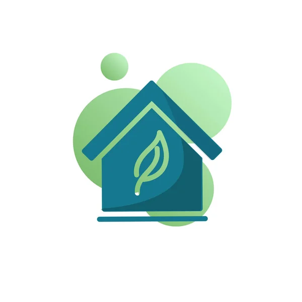 Eco house icon vector — Stock Vector
