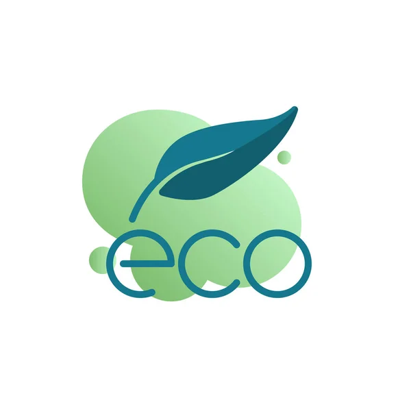 Vetor de ícone de folha Eco — Vetor de Stock