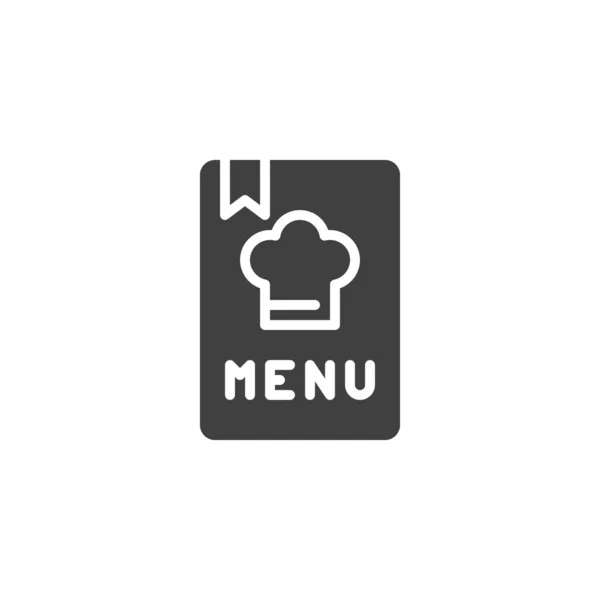 Icona vettoriale del libro menu chef — Vettoriale Stock