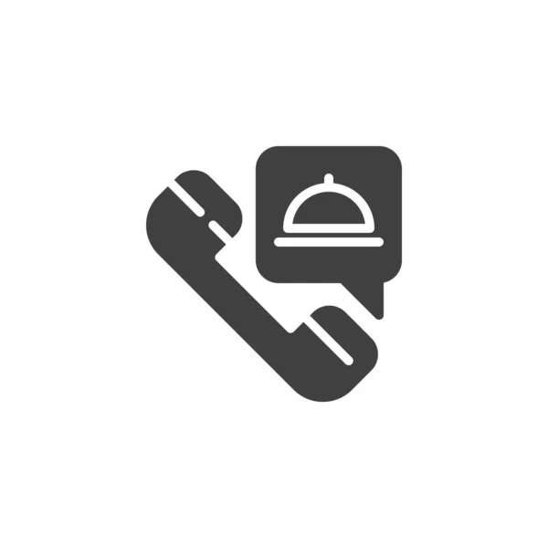 Consegna cibo chiamata telefono vettoriale icona — Vettoriale Stock