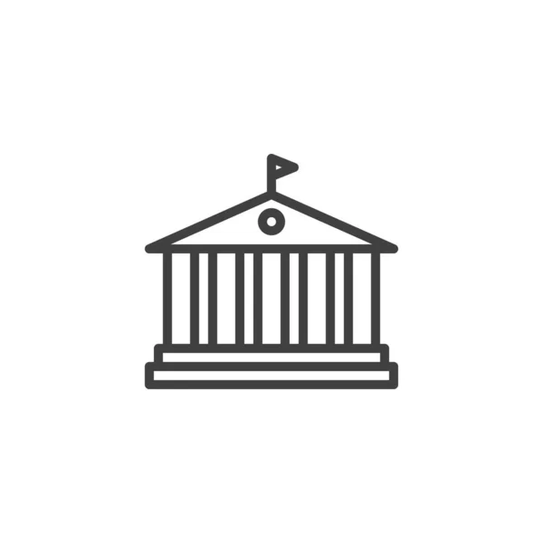 Icono de línea de construcción biblioteca — Vector de stock