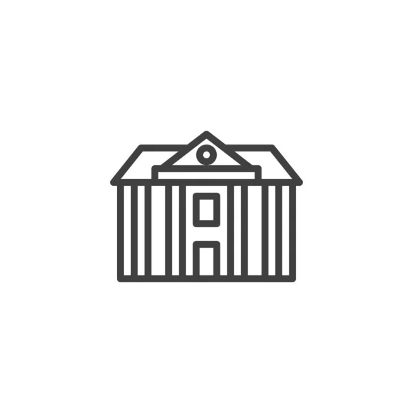 College building line icon — Stock Vector