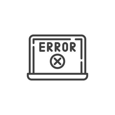 Dizüstü bilgisayar hatası ekran simgesi