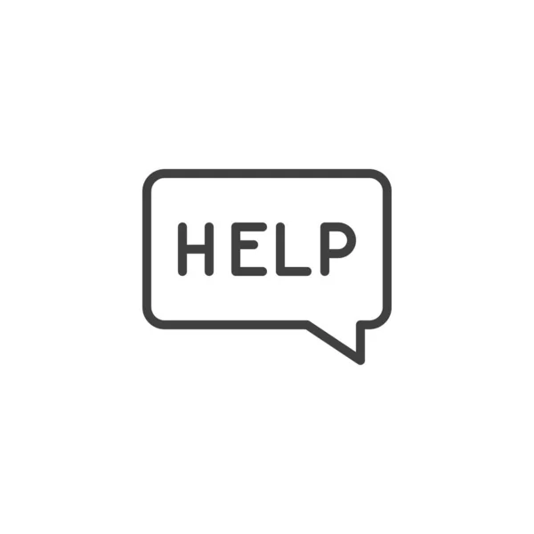 Help message line icon — Stock Vector